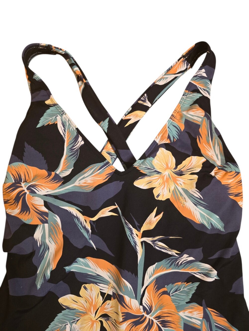 Roxy One Piece Swimsuit ANTHRACITE TROPICOCO Size Large - Picture 6 of 12
